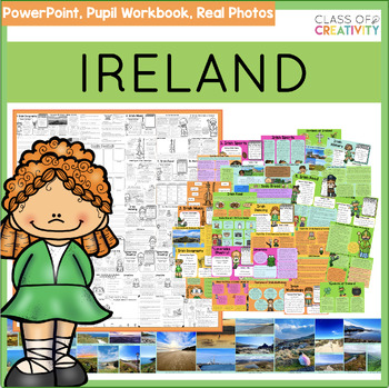Preview of IRELAND Country Study PowerPoint and Pupil Workbook