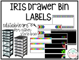 IRIS Drawer Bin Labels *EDITABLE* {Small and Large Bin Sizes}
