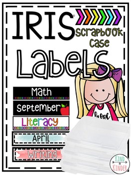Preview of IRIS Box Scrapbook Bin Labels *EDITABLE*