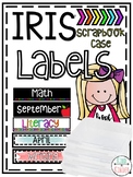 IRIS Box Scrapbook Bin Labels *EDITABLE*