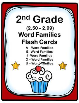 2nd grade 250 299 word families cards aligned to