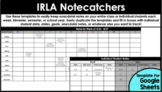 IRLA Aligned Data Notecatchers (Google Sheets)