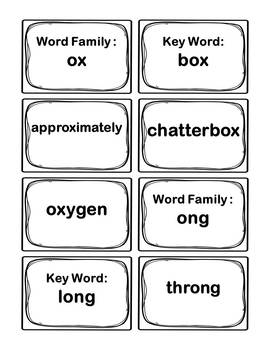 3rd Grade Word Families Flash Cards Aligned To American Reading Co Irla