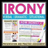 Irony Introduction - Presentation & Assignment Verbal Dram