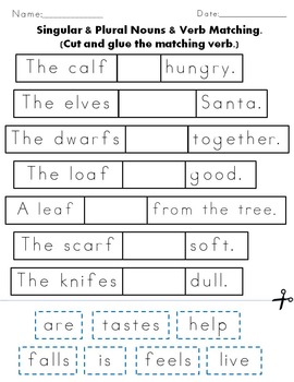 Irregular Plural Nouns -ves by Rock Paper Scissors | TpT