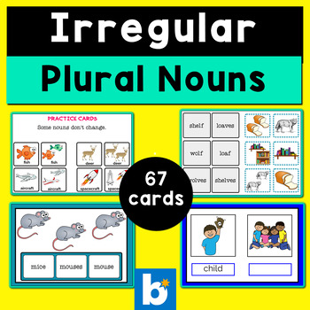 Preview of Irregular Plural Nouns Boom Cards digital resources