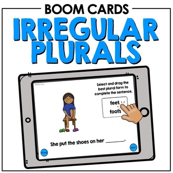 Preview of Irregular Plurals - Multi-level Grammar Digital Boom Card Activities