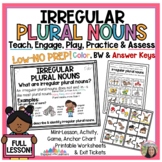 IRREGULAR Plural Nouns Lesson |  Worksheets | Activities |