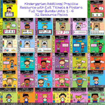 Preview of IReady Math Complete Full Year Bundle Kindergarten Units 1 - 6