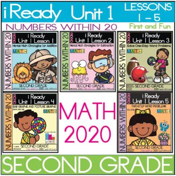 Preview of IReady Math Complete Unit 1 Bundle "Numbers Within 20"  Second Grade