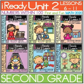 Preview of iReady Math Complete Unit 2 Bundle  Numbers Within 100, Second Grade