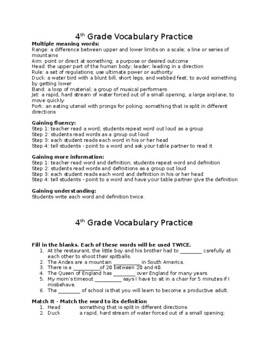Preview of IReady Vocabulary Practice Late Elementary - Middle School