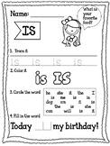 IS sight word practice worksheet Freebie!