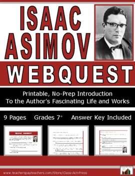 Preview of ISAAC ASIMOV Webquest | Worksheets | Printables