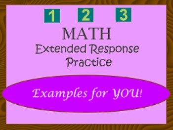 Preview of State Testing Math Extended Response Practice