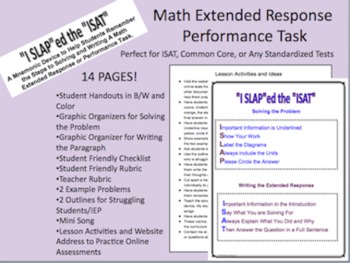 Preview of ISAT / Standardized Test--MATH & PERFORMANCE TASK EXTENDED RESPONSE Unit
