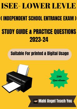 Preview of ISEE Lower Level Test Prep 2023-2024 | Printable PDF Study Guide