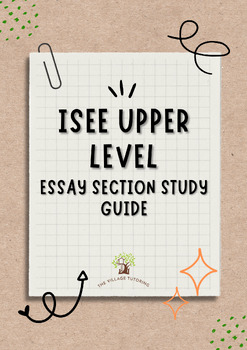 Preview of ISEE Upper Level Essay Section Study Guide