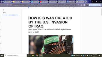 Preview of ISIS Reading, Global Issues