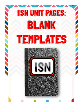 Preview of ISN Unit Title Pages: Blank Templates-6 Tabbed Dividers