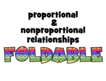 Preview of ISN foldable & PowerPoint instruct: PROPORTIONAL & NONPROPORTIONAL relationships