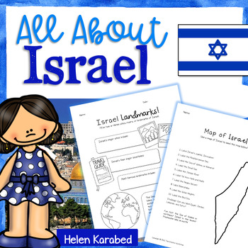 Preview of ISRAEL Country Study with Map, Booklet and Activities