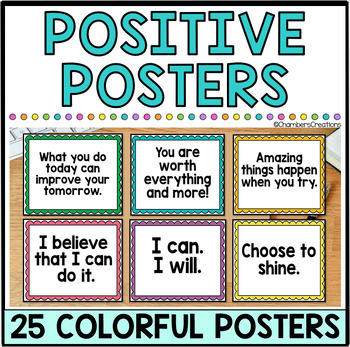 ISS Classroom Colorful Positivity Posters Growth Mindset Attitude #toast23