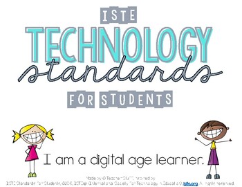Preview of ISTE Technology Student Standards Posters & Vocabulary