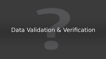 Preview of IT Computing Essentials – Data Validation and Verification