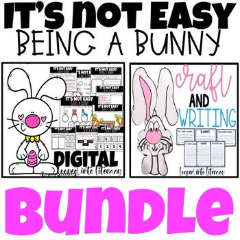 Preview of IT'S NOT EASY BEING A BUNNY BUNDLE EASTER BOOK STUDY CRAFT WRITING READING