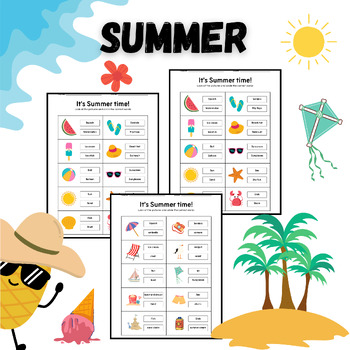 IT'S SUMMER TIME!/ June Printable Worksheets For Kids | TPT