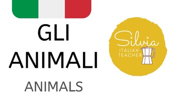 Preview of ITALIAN ANIMALS VOCABULARY - KIDS // BEGINNERS