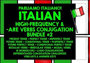 Preview of ITALIAN QUICK CONJUGATION WORKBOOKS BUNDLE #2