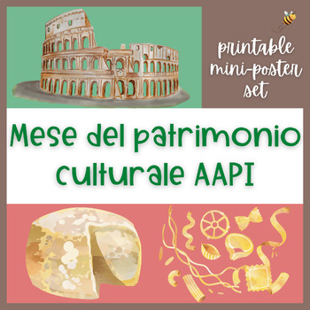 Preview of ITALIAN Bulletin Board Posters for AAPI Heritage Month | May