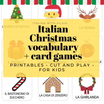 Preview of ITALIAN CHRISTMAS VOCABULARY + 5 CARD GAMES! // KIDS