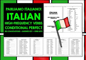 Preview of ITALIAN HIGH-FREQUENCY VERBS CONDITIONAL PERFECT TENSE CONJUGATION PRACTICE
