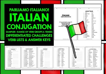 Preview of ITALIAN CONJUGATION PRACTICE SAMPLER