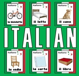 ITALIAN / ENGLISH LANGUAGE FLASHCARDS - DISPLAY ESL KS 1-4