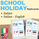 ITALIAN FLASH CARDS School holidays | Italian flashcards s