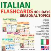 ITALIAN Flashcards Bundle | Holidays Seasonal Topics (600 