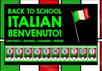 Preview of ITALIAN GREETINGS BANNERS BUNTING FREEBIE #1