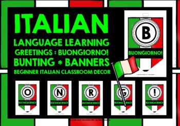 Preview of ITALIAN GREETINGS BANNERS BUNTING FREEBIE #2