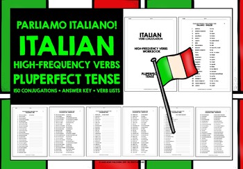 Preview of ITALIAN HIGH-FREQUENCY VERBS PLUPERFECT TENSE CONJUGATION PRACTICE
