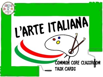 Preview of Italian Task Cards: L 'Arte Italiana