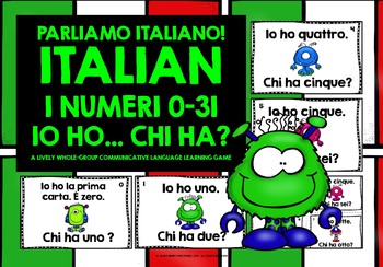 Preview of ITALIAN NUMBERS 0-31 I HAVE, WHO HAS FREEBIE