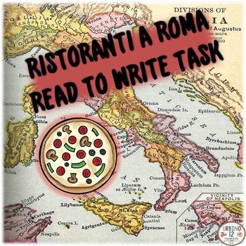 Preview of ITALIAN: Read to Write Task Ristorante Level I