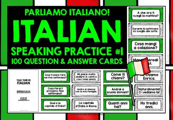 Beginner Italian – 128 Conversation Cards! by The Foreign Lab