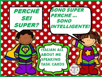 Preview of ITALIAN TASK CARDS : SONO SUPER...