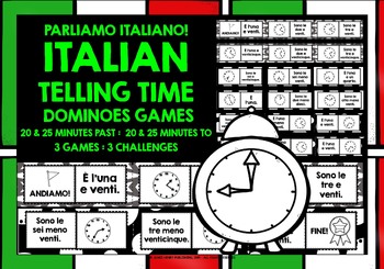 Preview of ITALIAN TELLING TIME DOMINOES #3