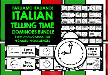 Preview of ITALIAN TELLING TIME DOMINOES BUNDLE #1